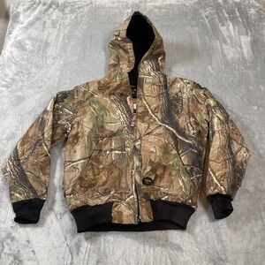 Walls Youth 14 Regular Camo Hooded Bomber Jacket 35553AP Realtree Camouflage